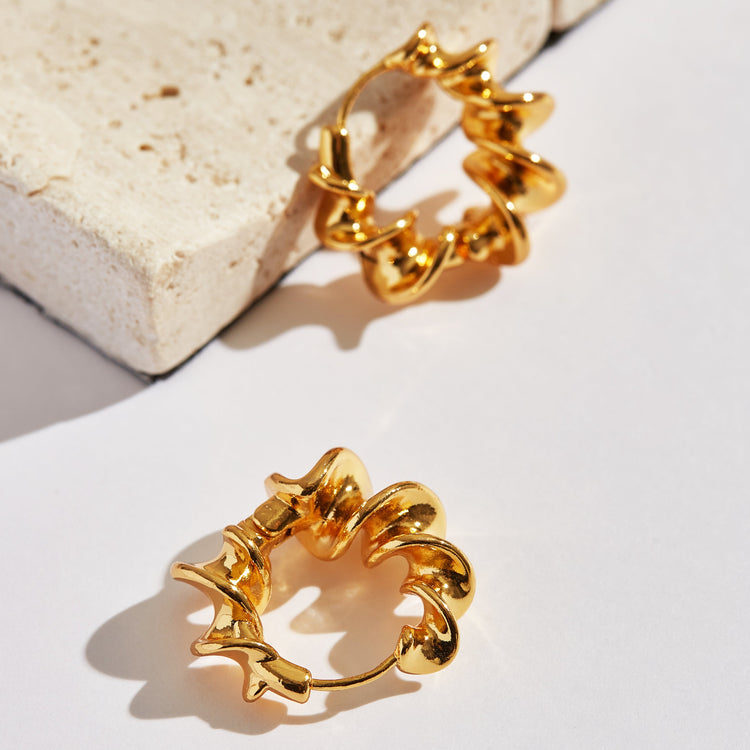 Firework Dangle Hoop Earrings