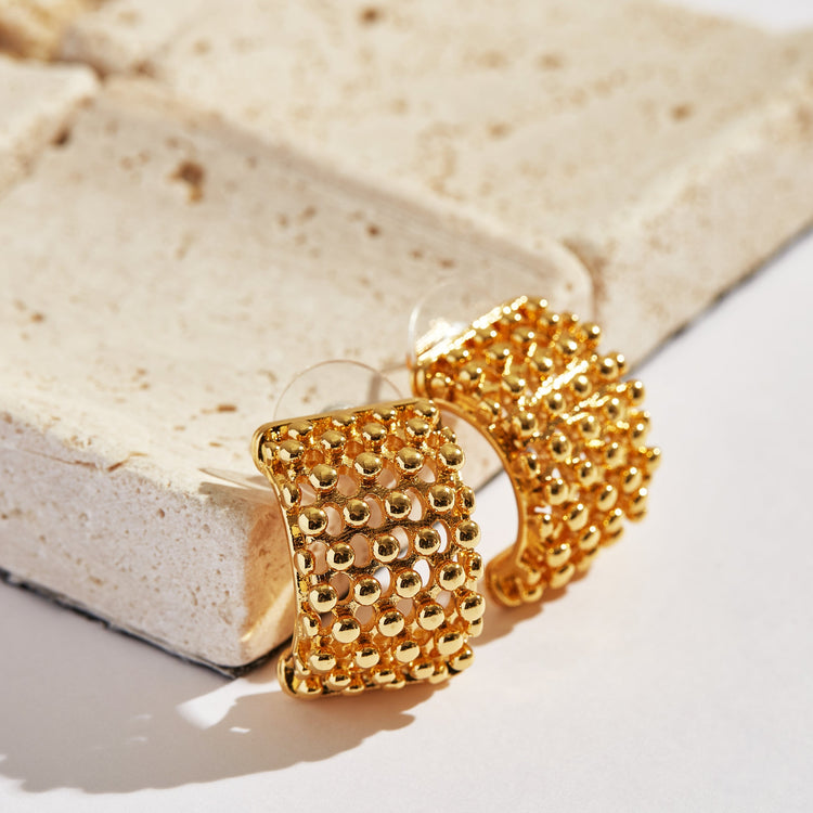 Net Hoop Earrings