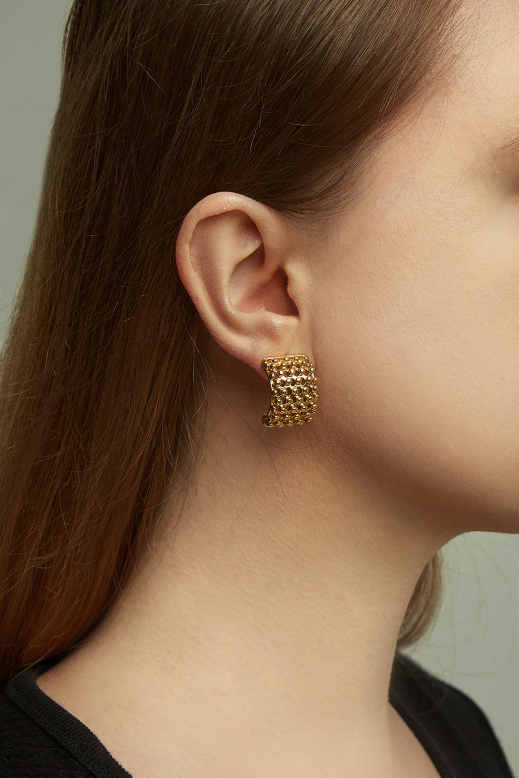 Net Hoop Earrings