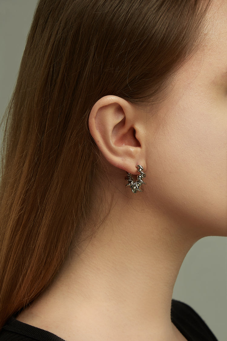 Firework Dangle Hoop Earrings
