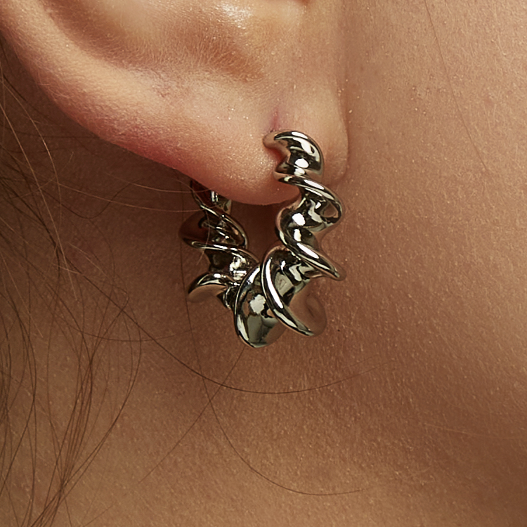 Firework Dangle Hoop Earrings