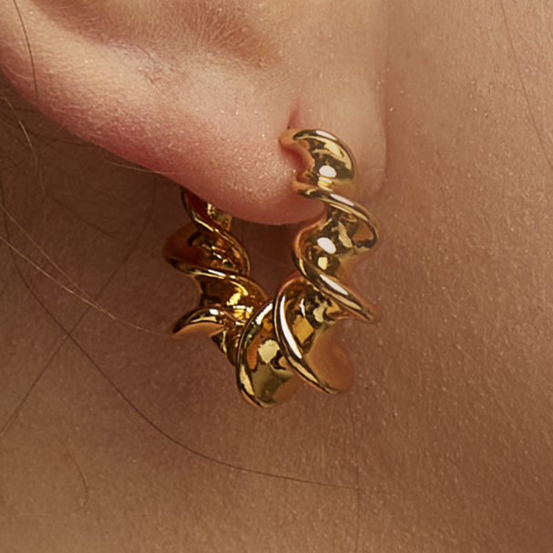 Firework Dangle Hoop Earrings
