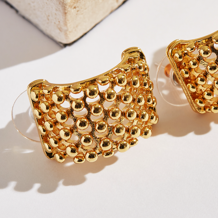 Net Hoop Earrings