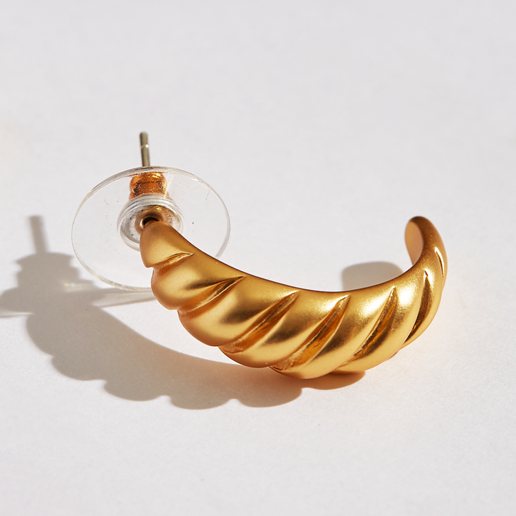 Half Moon Circle Hoop Earrings