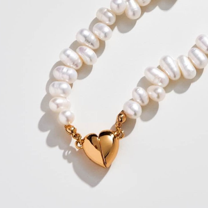 Baroque Pearl Heart Necklace