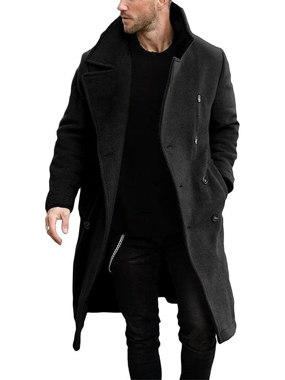 Caldrix | Men's Winter Trench Coat Double Breasted - Image 1