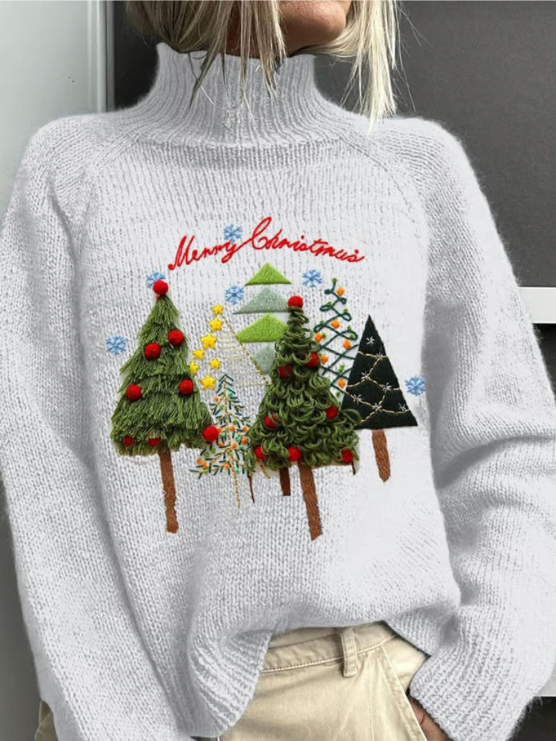 Calvina | Women's Christmas Sweater Holiday Knit - White - Image 1