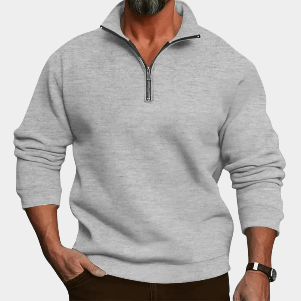 Dorran | Men's Quarter-Zip Pullover Sweater - Image 1