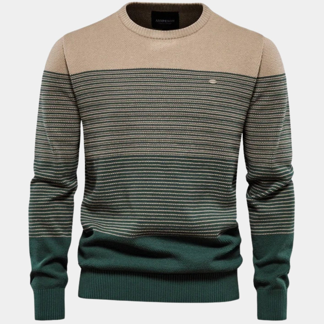 Grantham | Men's Gradient Crewneck Knit Sweater - Image 1