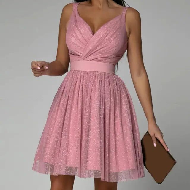 Halvette | Women's Sequin Party Dress Mini Glitter - Image 1