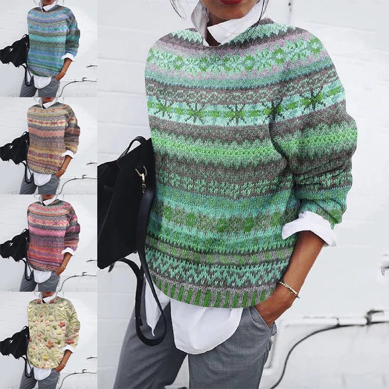 Novaleen | Women's Christmas Sweater Fair Isle Pullover - Image 1