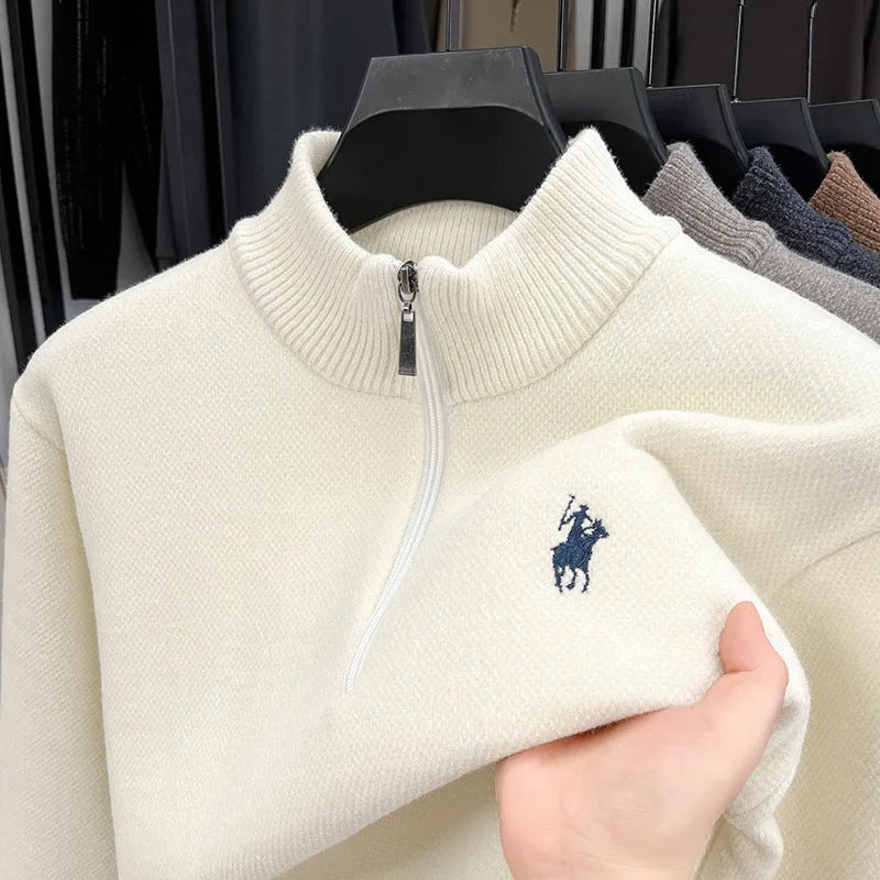 Renwick | Men's Half-Zip Mock Neck Knit Sweater - Image 1
