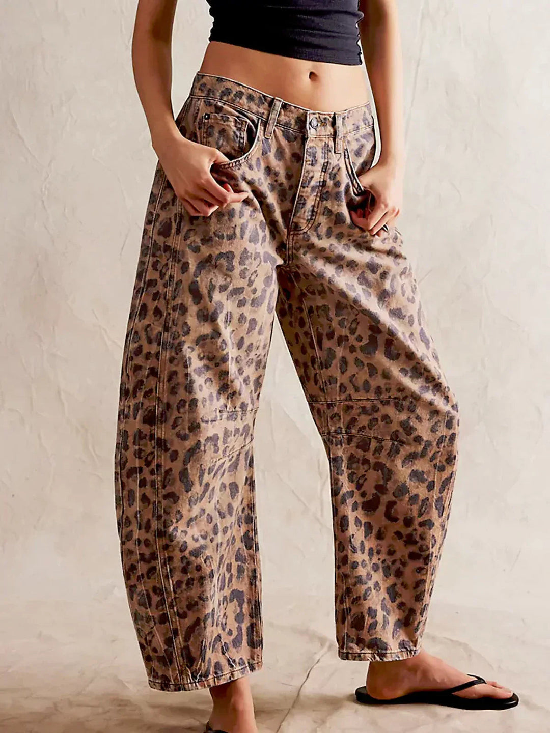 Rovelle | Women's Baggy Wide Leg Barrel Jeans - Image 1