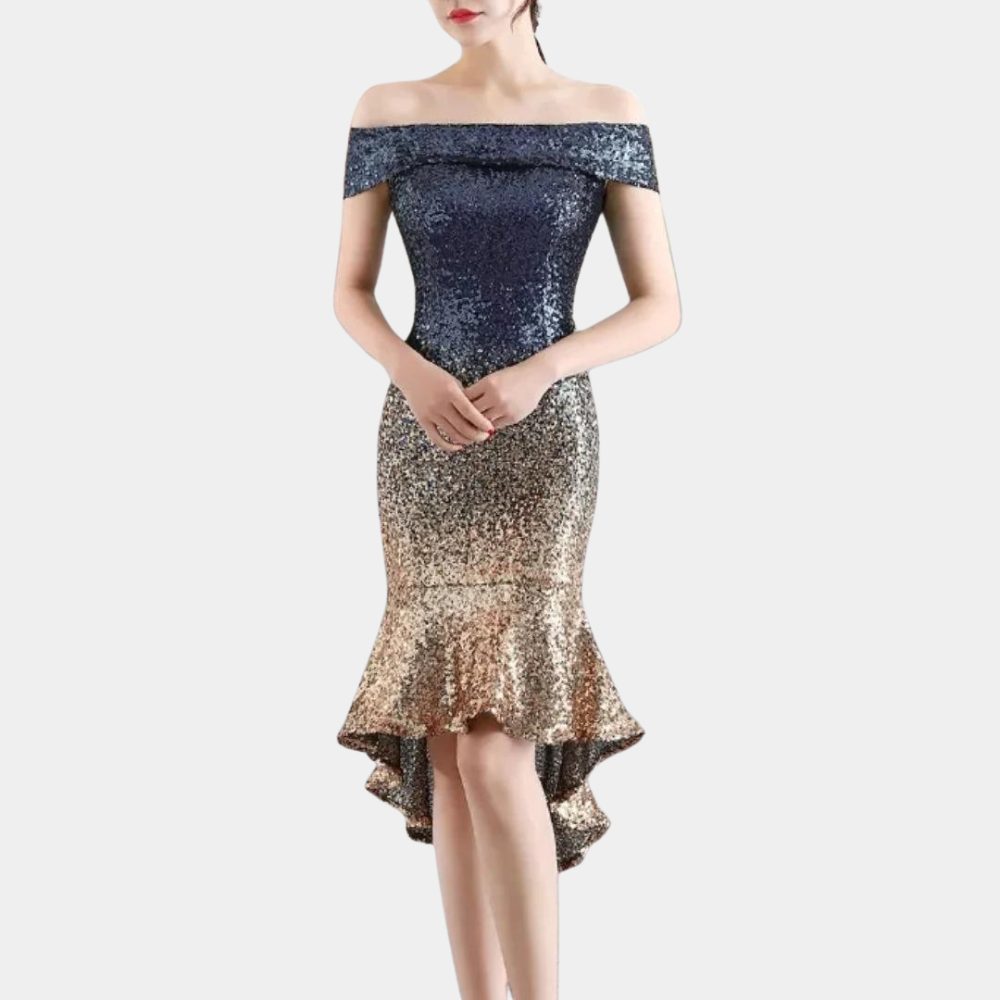 Seraphelle | Women's Sequin Party Dress Off-Shoulder - Image 1