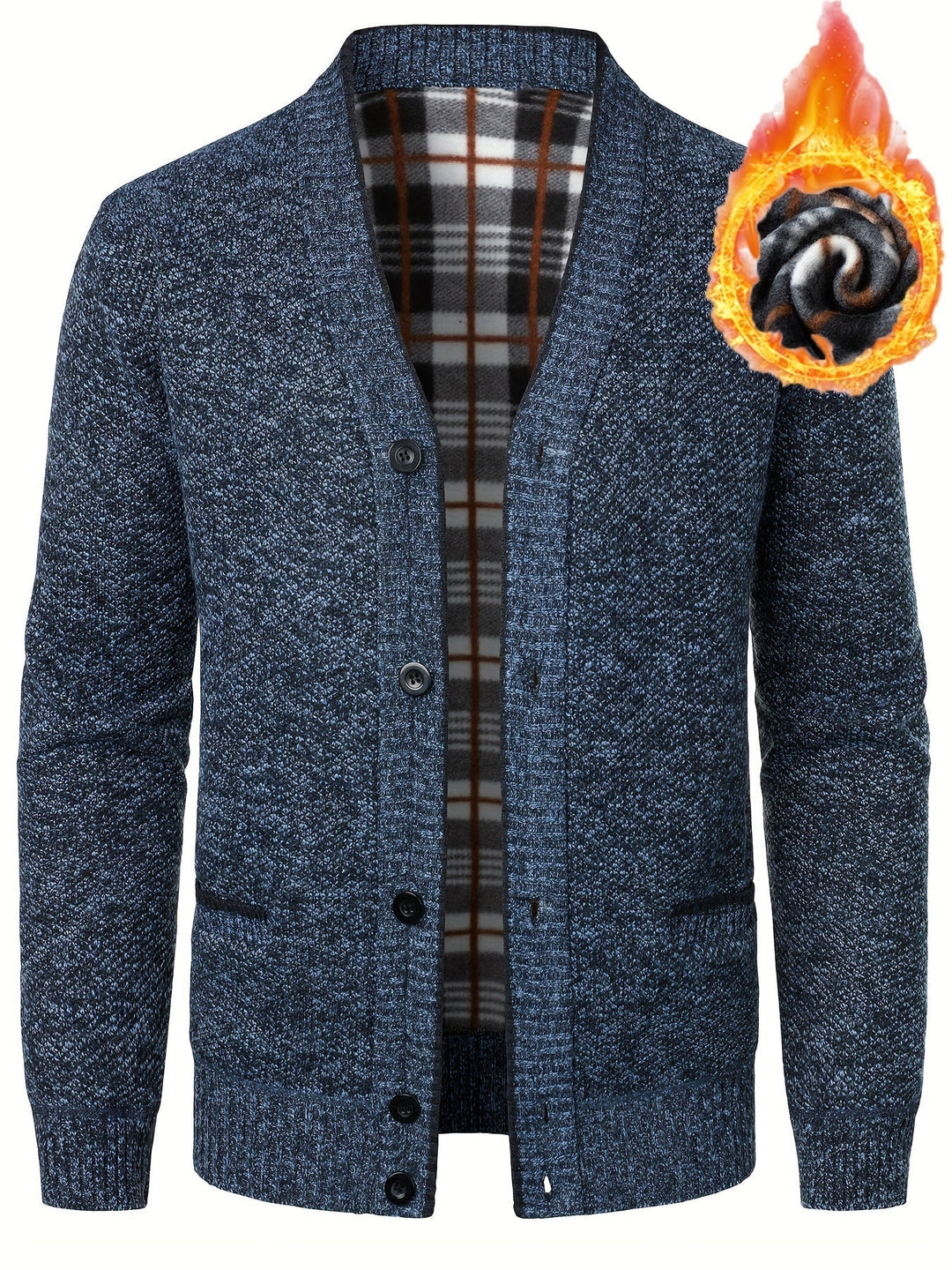 Thornwall | Men's Fleece-Lined Cardigan Sweater - Image 1