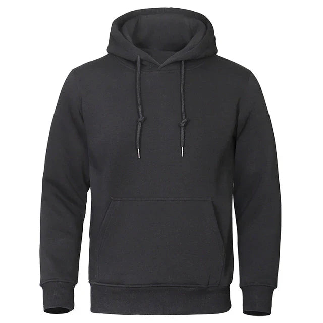 Varlen | Men's Pullover Hoodie Fleece Sweatshirt - Dark Grey - Image 1