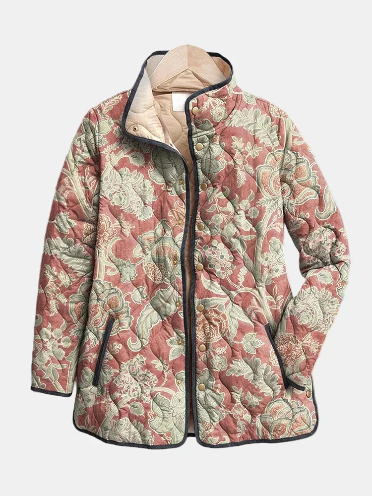 Wrenova | Women's Floral Quilted Puffer Jacket - Image 1