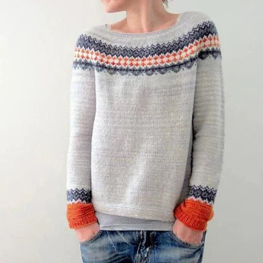 Zolvaine | Women's Christmas Sweater Fair Isle Pullover - Image 1