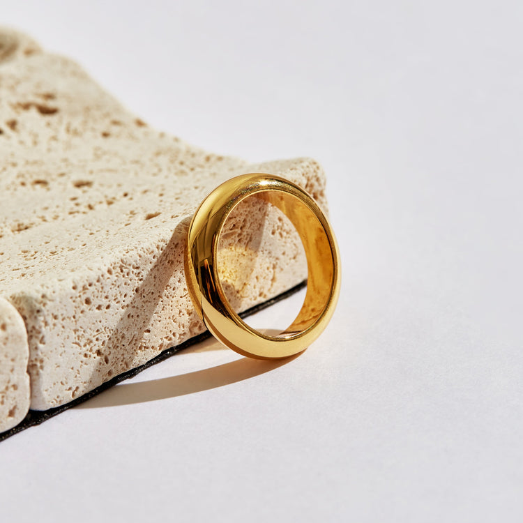 Plain Dome Gold Ring