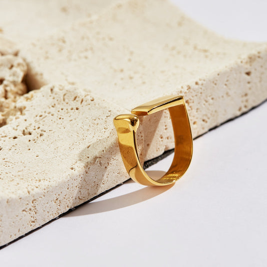 Openness Square Signet Ring