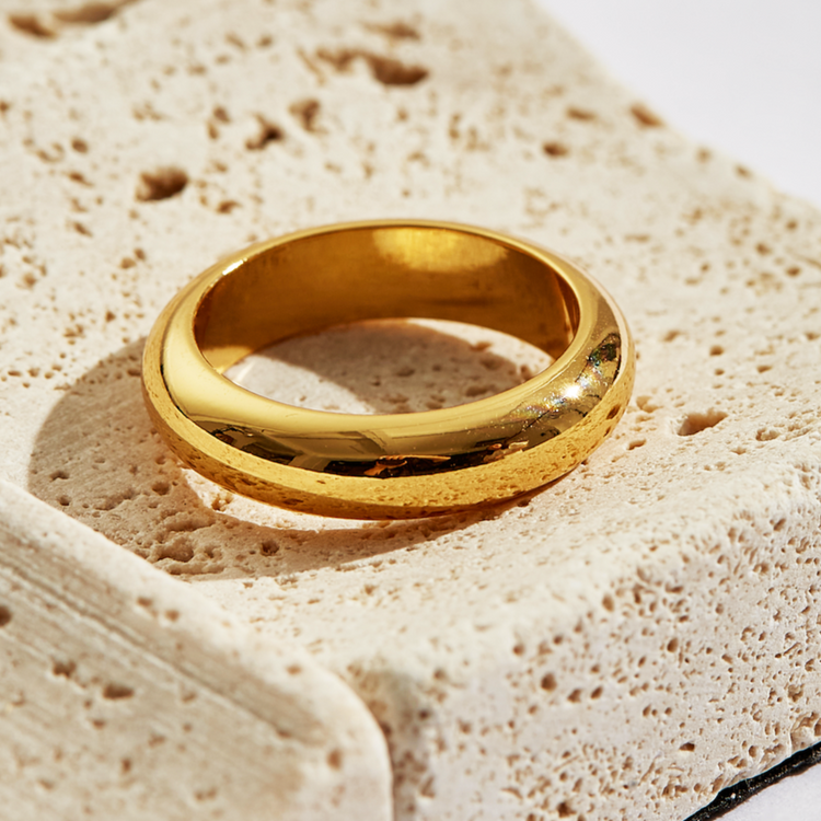 Plain Dome Gold Ring