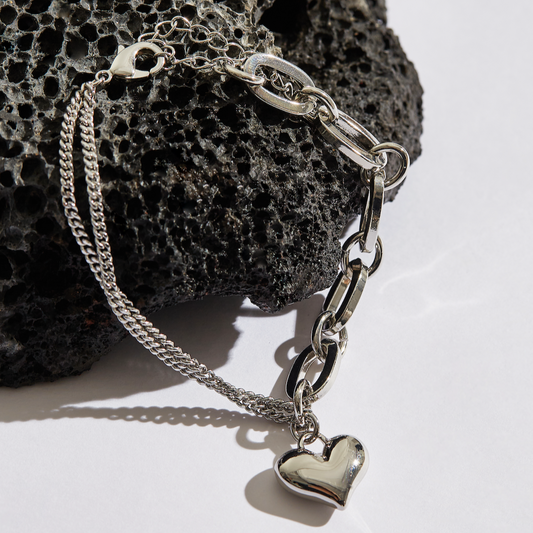 Half Chain Heart Bracelet